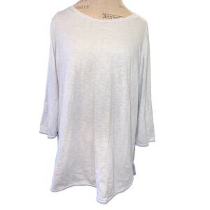 Talbots Women's Light Blue & White Tunic Plus Size 1X EUC